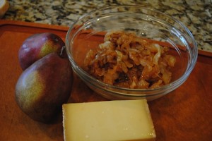 Carmelized Pear Panini Ingredients