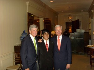  Sameer as an 8th grader with Mac Everett & Ike Grainger speaking on behalf of The First Tee at Quail Hollow Club